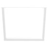 Pieds de table à manger en forme de V, 3 pièces, blanc, 100 x (72-73,3) cm, acier 568504568504