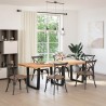 Pieds de table à manger en V 3 pièces Noir 90 x (72-73,3) cm Acier 568505568505