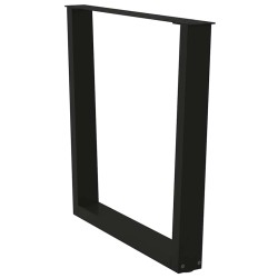 Pieds de table à manger en V 3 pièces Noir 90 x (72-73,3) cm Acier 568505568505