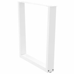 Pieds de table à manger en V 3 pièces Blanc 90 x (72-73,3) cm Acier 568506568506