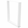 Pieds de table à manger en V 3 pièces Blanc 90 x (72-73,3) cm Acier 568506568506