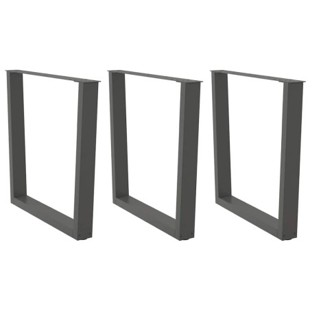 Pieds de table à manger en forme de V 3 pièces Anthracite 90 x (72-73,3) cm Acier 568507568507