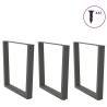 Pieds de table à manger en forme de V 3 pièces Anthracite 90 x (72-73,3) cm Acier 568507568507
