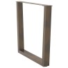 Pieds de table à manger en forme de V, 3 pièces, acier naturel, 90 x (72-73,3) cm 568508568508
