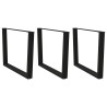 Pieds de table à manger en forme de V, 3 pièces, noir, 100 x (72-73,3) cm, acier 568509568509