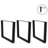 Pieds de table à manger en forme de V, 3 pièces, noir, 100 x (72-73,3) cm, acier 568509568509