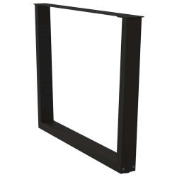 Pieds de table à manger en forme de V, 3 pièces, noir, 100 x (72-73,3) cm, acier 568509568509