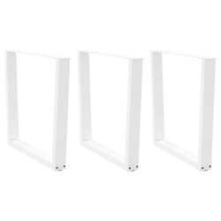 Pieds de table à manger en forme de V, 3 pièces, blanc, 80 x (72-73,3) cm, acier 568510568510