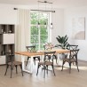 Pieds de table à manger en forme de V, 3 pièces, blanc, 80 x (72-73,3) cm, acier 568510568510