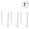 Pieds de table à manger en forme de V, 3 pièces, blanc, 80 x (72-73,3) cm, acier 568510568510