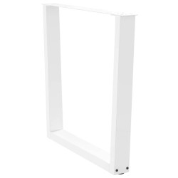 Pieds de table à manger en forme de V, 3 pièces, blanc, 80 x (72-73,3) cm, acier 568510568510