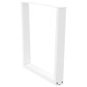 Pieds de table à manger en forme de V, 3 pièces, blanc, 80 x (72-73,3) cm, acier 568510568510