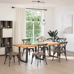 Pieds de table à manger en forme de V 3 pièces Acier naturel 80 x (72-73,3) cm Acier 568515568515