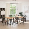 Pieds de table à manger en forme de V, 3 pièces, anthracite, 100 x (72-73,3) cm, acier 568516568516