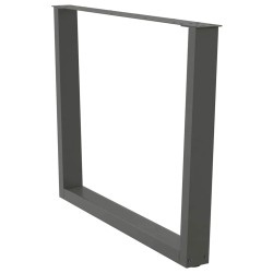 Pieds de table à manger en forme de V, 3 pièces, anthracite, 100 x (72-73,3) cm, acier 568516568516