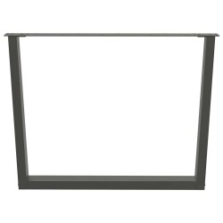 Pieds de table à manger en forme de V, 3 pièces, anthracite, 100 x (72-73,3) cm, acier 568516568516
