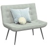 Banc gris clair 110x74x84 cm velours 568517568517