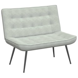 Banc gris clair 110x74x84 cm velours 568517568517