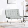Banc gris clair 110x74x84 cm velours 568517568517