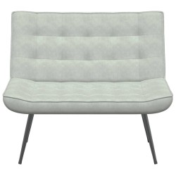Banc gris clair 110x74x84 cm velours 568517568517
