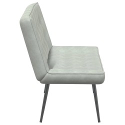 Banc gris clair 110x74x84 cm velours 568517568517