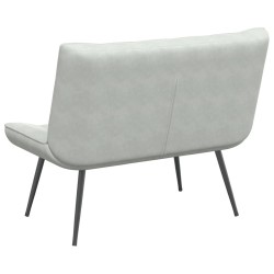 Banc gris clair 110x74x84 cm velours 568517568517