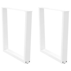 Pieds de table à manger en forme de V, 2 pièces, blanc, 90 x (72-73,3) cm, acier 568519568519