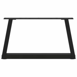 Pieds de table basse en forme de V, 2 pièces, noir, 70 x (30-31,3) cm, acier 568520568520