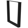 Pieds de table à manger en V 3 pièces Noir 80 x (72-73,3) cm Acier 568521568521