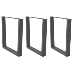 Pieds de table à manger en forme de V, 3 pièces, anthracite, 80 x (72-73,3) cm, acier 568522568522