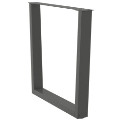 Pieds de table à manger en forme de V, 3 pièces, anthracite, 80 x (72-73,3) cm, acier 568522568522
