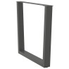 Pieds de table à manger en forme de V, 3 pièces, anthracite, 80 x (72-73,3) cm, acier 568522568522