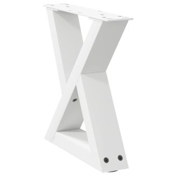 Pieds de table basse 2 pièces Blanc 30 x (30-31,3) cm Acier 568523568523