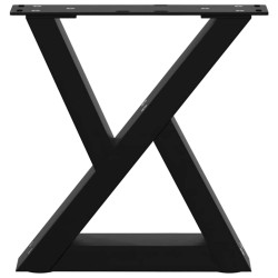 Pieds de table basse 2 pièces Noir 40 x (30-31,3) cm Acier 568524568524