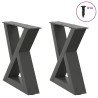 Pieds de table basse 2 pièces Anthracite 30 x (30-31,3) cm Acier 568525568525