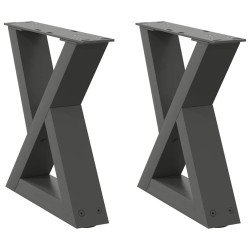 Pieds de table basse 2 pièces Anthracite 30 x (30-31,3) cm Acier 568525568525