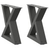 Pieds de table basse 2 pièces Anthracite 30 x (30-31,3) cm Acier 568525568525