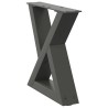 Pieds de table basse 2 pièces Anthracite 30 x (30-31,3) cm Acier 568525568525