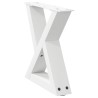 Pieds de table basse 2 pièces Blanc 40 x (30-31,3) cm Acier 568528568528