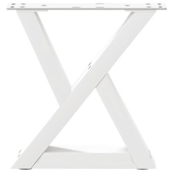 Pieds de table basse 2 pièces Blanc 40 x (30-31,3) cm Acier 568528568528