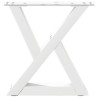 Pieds de table basse 2 pièces Blanc 40 x (30-31,3) cm Acier 568528568528