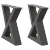 Pieds de table basse 2 pièces Anthracite 40 x (30-31,3) cm Acier 568529568529