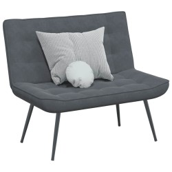 Banc gris foncé 110x74x84 cm velours 568531568531