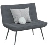 Banc gris foncé 110x74x84 cm velours 568531568531