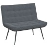 Banc gris foncé 110x74x84 cm velours 568531568531