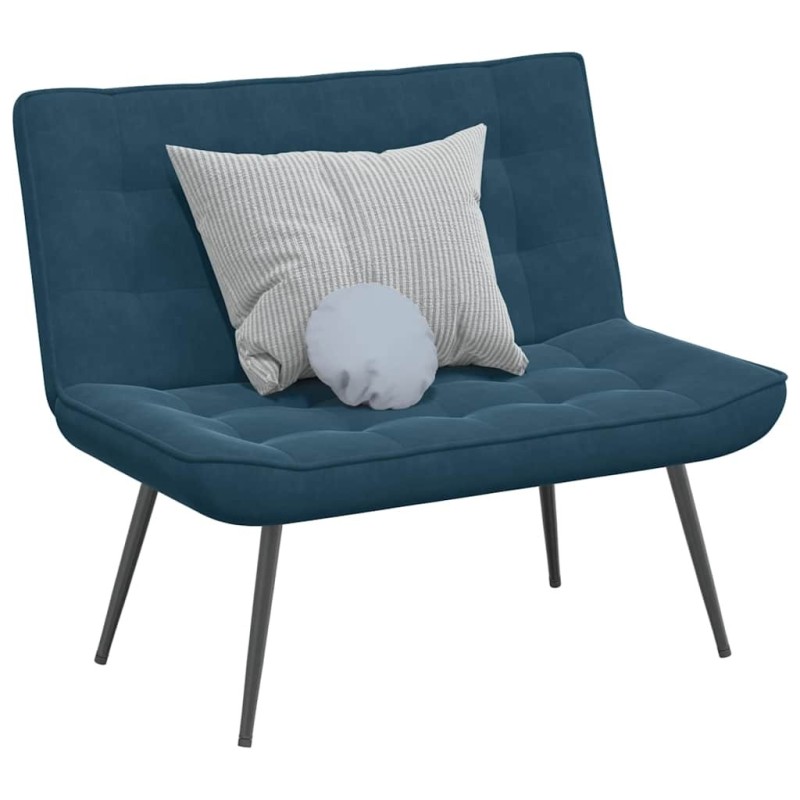 Banc bleu 110x74x84 cm velours 568534568534