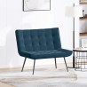 Banc bleu 110x74x84 cm velours 568534568534