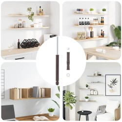 Support de étagère flottante 12 pcs Beige Ø14 x 210 mm Acier 568536568536