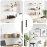 Support de étagère flottante 12 pcs Beige Ø14 x 210 mm Acier 568536568536