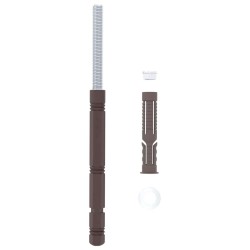 Support de étagère flottante 12 pcs Beige Ø14 x 210 mm Acier 568536568536